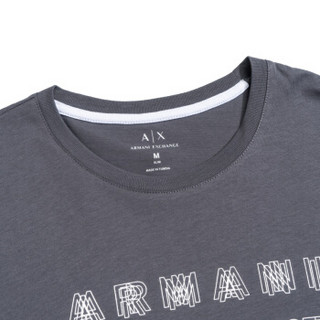 ARMANI EXCHANGE 阿玛尼奢侈品19秋冬新款男士针织T恤衫 6GZTDJ-ZJN7Z GREY-1949 S