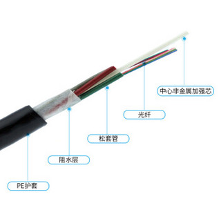 海乐（Haile）室外非金属GYFTY光缆 层绞式单模12芯光纤 防强电击穿 HT215-12SC 100米（总长度可订制）