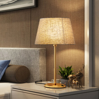 凡丁堡（FANDBO）美式台灯卧室床头灯客厅简约后现代轻奢北欧创意温馨台灯506