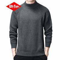 Lee Cooper  针织衫男士 2019秋冬新款针织衫男士圆领套头打底衫潮流修身毛衣长袖  XL-XR922 深灰 XL