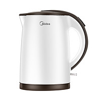 Midea/美的电热水壶 304不锈钢 便携烧水壶 家用烧茶壶1.5L 4分钟沸腾 双层防烫保温 TM1502b