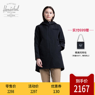 Herschel Supply 秋冬新款女装 时尚休闲长款摇粒绒夹克 外套女