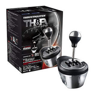 THRUSTMASTER 图马思特 TH8A 全仿真排挡杆 黑银色