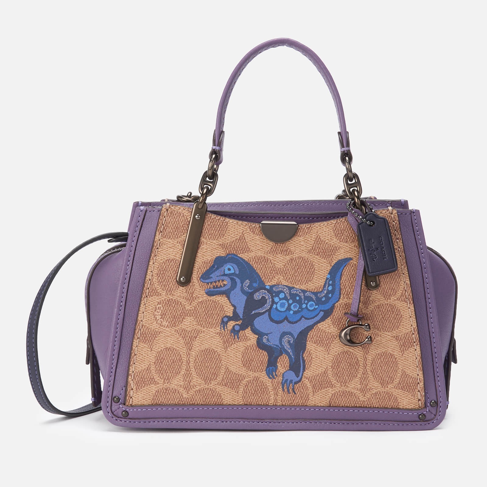 coach 蔻驰 1941 coated canvas signature rexy 女士单肩包