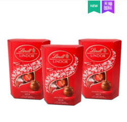 Lindt 瑞士莲 牛奶软心巧克力 红色礼盒 200g*3盒