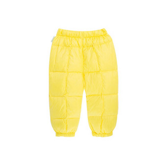 迪士尼(Disney) 冬季婴儿长裤男女宝宝加厚裤子羽绒裤154K674 柠檬黄 110cm