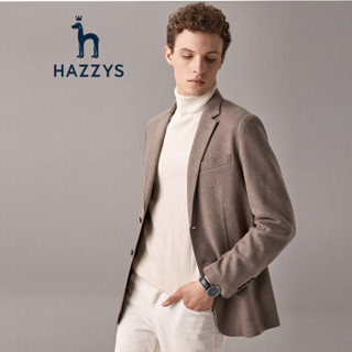 哈吉斯HAZZYS 2019秋冬新款西服英伦休闲商务外套ASUZJ08DJ05 米色BI 185/104A 52