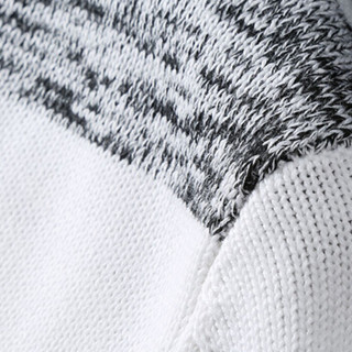 Lee Cooper  针织衫男士 2019秋冬新款男士毛衣修身男装休闲高领针织衫套头打底衫 XL-XR911 白色 3XL