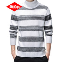 Lee Cooper  针织衫男士 2019秋冬新款男士毛衣修身男装休闲高领针织衫套头打底衫 XL-XR911 白色 3XL