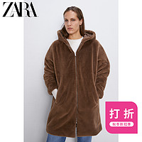 ZARA 06318228706 女装 人造皮草效果大衣外套