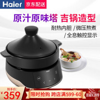 海尔（Haier）电炖锅 养生锅 电炖盅 煲汤锅 家用电砂锅煎药锅微压双盖南都陶釜