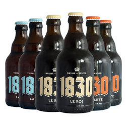 1830 棕色*2/三料*2/琥珀*2啤酒 精酿啤酒 组合装 330ml*6瓶 *8件