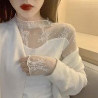 女士内搭网纱打底衫 S-2XL