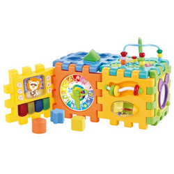 谷雨婴儿玩具六面盒儿童玩具拼装多面体玩具 2850 益智积木联想六面体 *2件