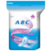 ABC 超极薄 干爽网面 卫生巾 323mm*3片甜睡夜用（新旧包装随机发）