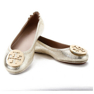 TORY BURCH  托里.伯奇 女士浅口单鞋休闲鞋 34630 火花金色 35.5