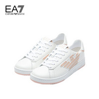 EA7 EMPORIO ARMANI阿玛尼奢侈品男女同款鞋侧透气孔休闲鞋 X8X043-XK075 WHITEPINK-D884 7