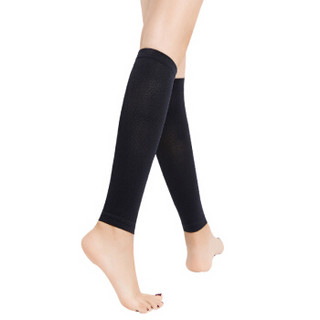舒尔美 医用静脉曲张弹力袜 男女通用治疗型压力袜一级护小腿袜 黑色 XL