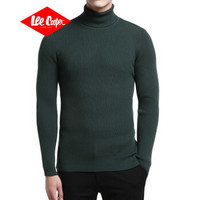 Lee Cooper  针织衫男士 2019秋冬新款高领毛衣韩版修身纯色针织衫上衣套头打底衫 XL-XR811 绿色 3XL