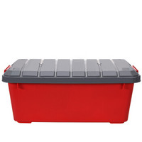 自由牛 ZIYOUNIU 汽车塑料加厚收纳箱 车载后备箱储物箱 衣服储物箱 玩具整理箱 特大号大红色100L