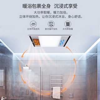 雷士照明 NVC Lighting  Lighting智能遥控风暖浴霸 小夜灯功能 卫生间浴室取暖器 适用于集成吊顶（送遥控）厨卫清凉套餐