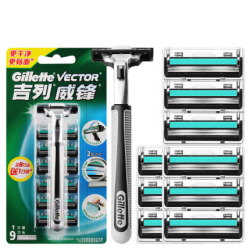 Gillette 吉列 威锋手动剃须刀 1刀架9刀头套装