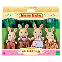 森贝儿家族玩具 森林牛奶兔家族公仔女孩过家家娃娃玩偶套装4108