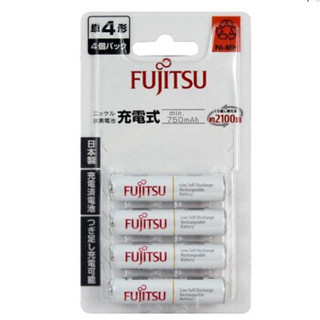 富士通(Fujitsu)充电电池7号七号4节高性能镍氢电池配雷摄903四槽智能液晶显示快速充电器可充5号7号充电电池