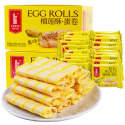 咔啰卡曼 榴莲酥夹心蛋卷25g*20包一整箱