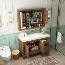 心海伽蓝简单落地浴室柜卫生间洗漱台洗手盆柜组合定做多功能