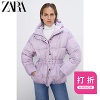 ZARA  秋冬折扣 SOLARBALL?材质配腰带棉服夹克外套08073821629