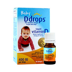 Baby Ddro ps 婴儿复合 维 生素D3滴 剂400IU 90滴*2瓶