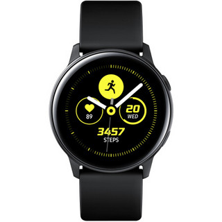 三星Galaxy Watch Active酷黑智能手表 音乐播放 心率睡眠监测防水游泳GPS跑步运动 压力卡路里记录体重管理