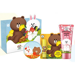 Mentholatum 曼秀雷敦 LineFriends 布朗熊唇膏手霜套装 *2件