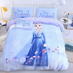 Disney 迪士尼 冰雪奇缘 法兰绒儿童床上四件套 1.2米床
