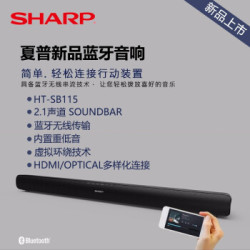 夏普(SHARP)HT-SB115蓝牙音箱家庭影院音响家用音响 新品上市 灰色