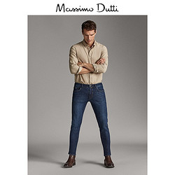 Massimo Dutti 00052052405 修身版石洗刷纹牛仔裤