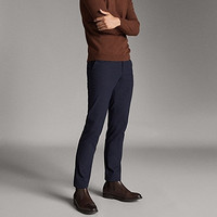 限尺码：Massimo Dutti 男装 00015015401 修身版细格纹休闲长裤