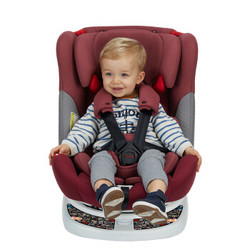 感恩盖亚儿童安全座椅0-12岁 汽车用车载座椅isofix 360度旋转 雅典红