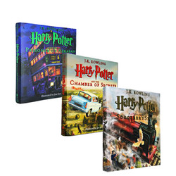 《哈利波特英文原版全彩绘本》全三册