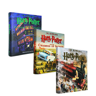 Scholastic 哈利波特 英文原版 Harry Potter  全彩绘本 插画 精装 收藏纪念3册