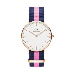 Daniel Wellington 丹尼尔惠灵顿 DW手表女表男表36mm时尚尼龙表带超薄情侣石英表 欧美品牌