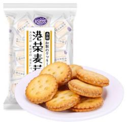 港荣蒸蛋糕 咸蛋黄麦芽夹心饼干 106g *26件