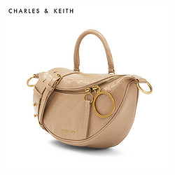 CHARLES＆KEITH2019秋季新款CK2-80150843金属圆环手提包单肩包女