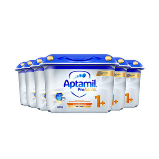 Aptamil 爱他美 欧洲进口德国白金德文版HMO婴儿配方奶粉 1+段白金*6 800g