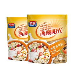 西麦水果燕麦即食早餐450g*2酸奶冲饮果粒速食麦片饱腹无脱脂食品 *2件