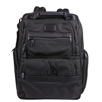 TUMI 途明 男士纯色拉链双肩包026173D2 黑色中包