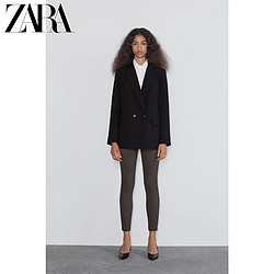 ZARA 新款 女装  拉链饰粗横棱纹打底裤 05039238505