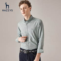 Hazzys 哈吉斯 ASCZK18CK02y 休闲长袖衬衫