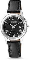 CITIZEN 西铁城 光动能   LEATHER 石英女士手表 FE1081-08E